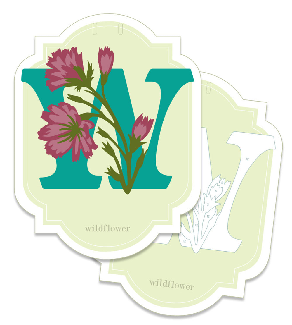 Alphabet Nature Cards | custom banner paint-by-number kit - Elle Crée