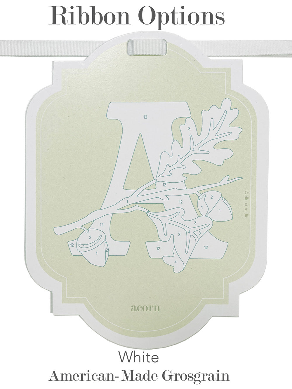 Alphabet Nature Cards | custom banner paint-by-number kit - Elle Crée
