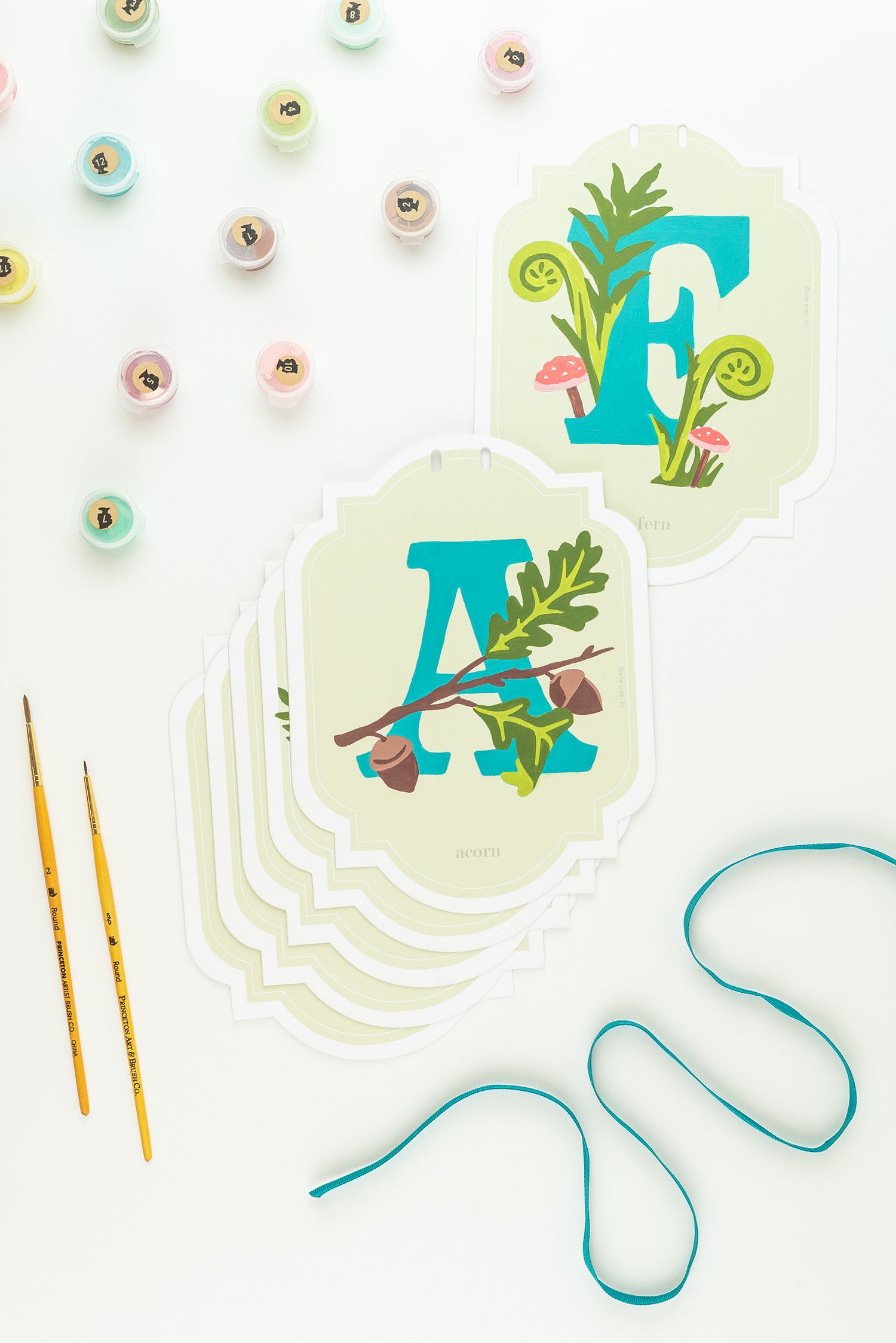 FAMILY  |  6-card paint-by-number banner kit - Elle Crée