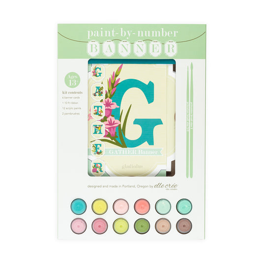 GATHER  |  6-card paint-by-number banner kit - Elle Crée