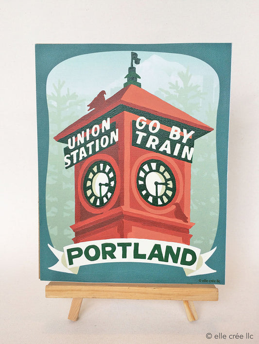 Portland Union Station | 8x10 paint-by-number kit - Elle Crée