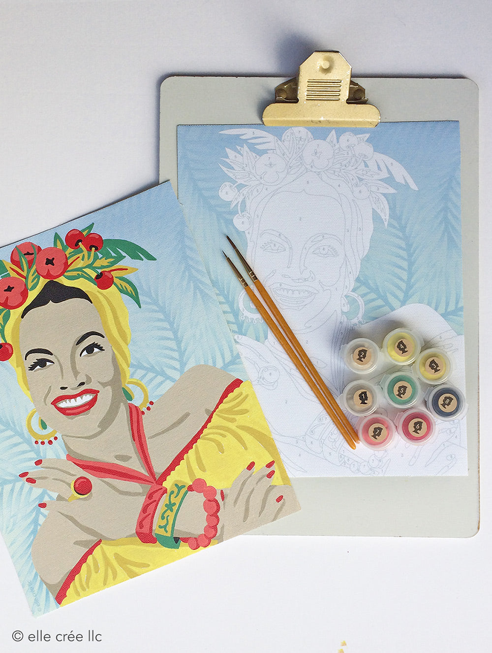 Carmen with Fruit | 8x10 paint-by-number kit - Elle Crée