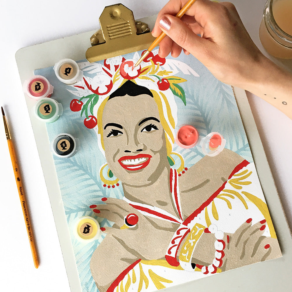 Carmen with Fruit | 8x10 paint-by-number kit - Elle Crée