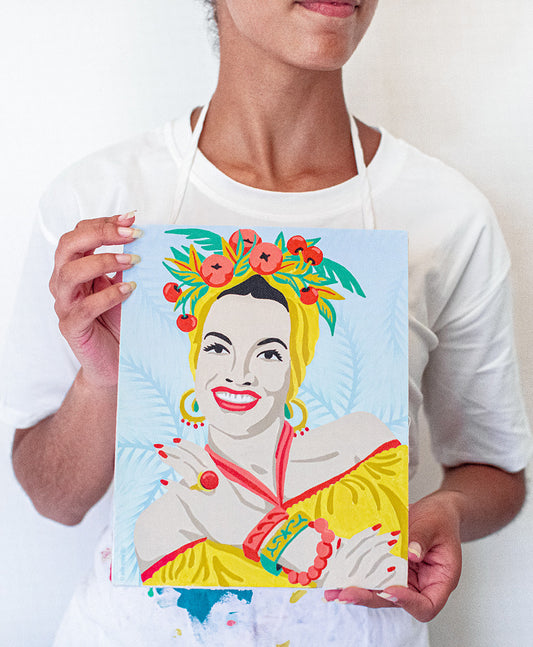 Carmen with Fruit | 8x10 paint-by-number kit - Elle Crée