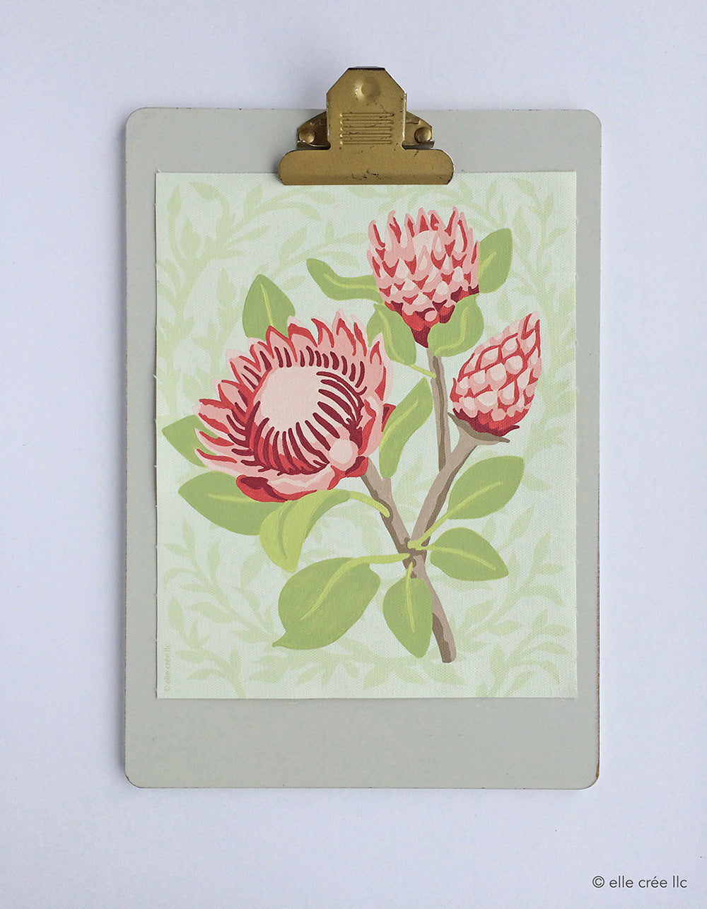 King Protea Blooms | 8x10 paint-by-number kit - Elle Crée