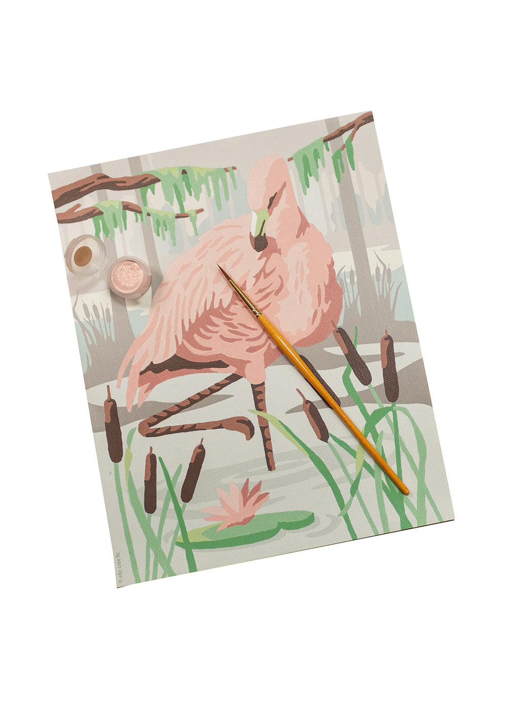 Flamingo in Lagoon | 8x10 paint-by-number kit - Elle Crée