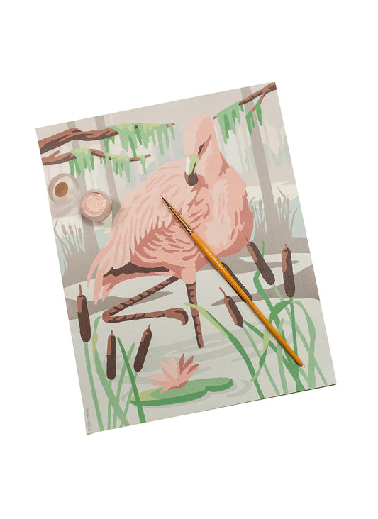 Flamingo in Lagoon | 8x10 paint-by-number kit - Elle Crée