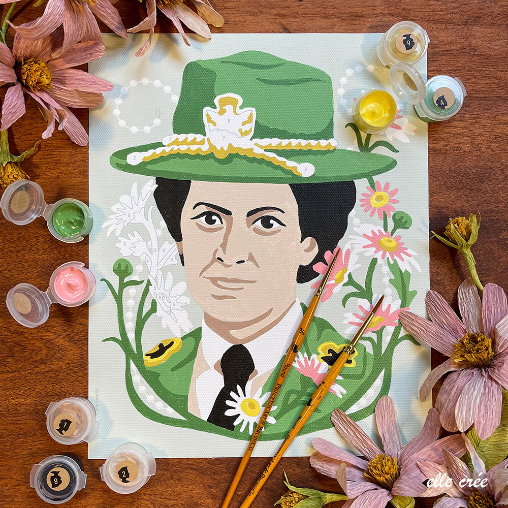Juliette with Daisies | 8x10 paint-by-number kit - Elle Crée