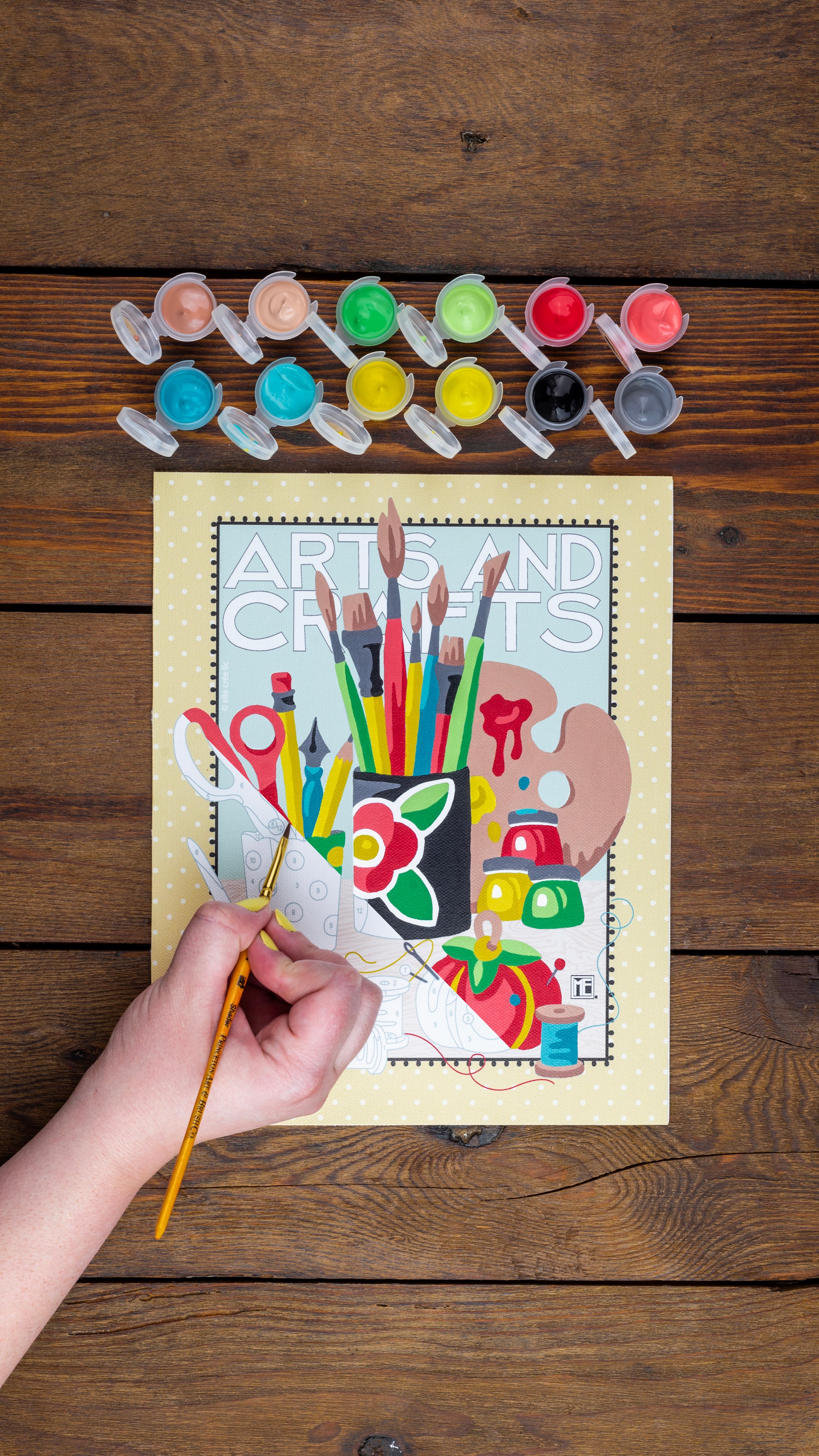 Mary's Craft Table | Mary Engelbreit 8x10 paint-by-number kit - Elle Crée