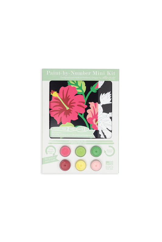 Hibiscus | 6x6 mini paint-by-number kit - Elle Crée