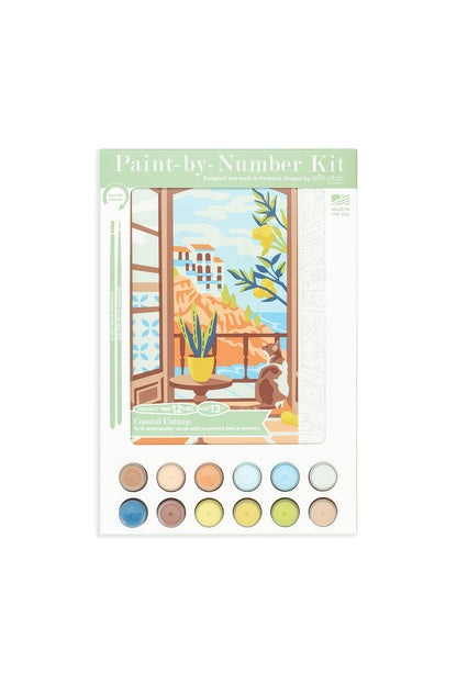 Coastal Catnap | Elle Crée 8x10 paint-by-number kit