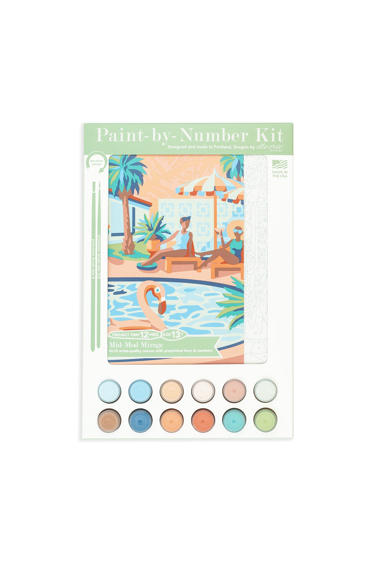 Mid-Mod Mirage | Elle Crée 8x10 paint-by-number kit