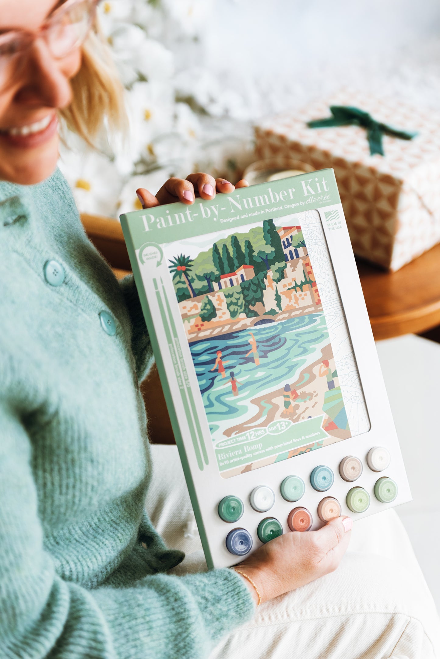 Riviera Romp | Elle Crée 8x10 paint-by-number kit