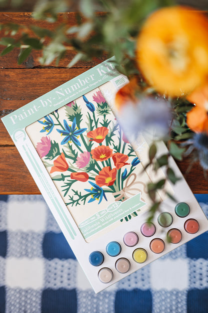 California Wildflowers | 8x10 paint-by-number kit - Elle Crée