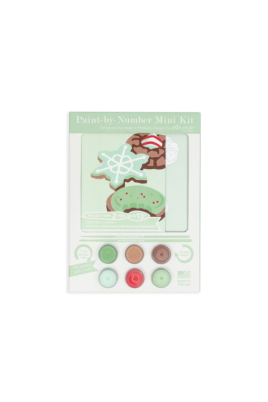 Holiday Cookies | 6x6 mini paint-by-number kit - Elle Crée