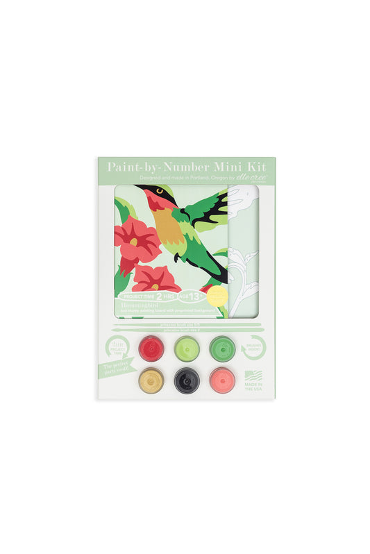 Hummingbird | 6x6 mini paint-by-number kit - Elle Crée