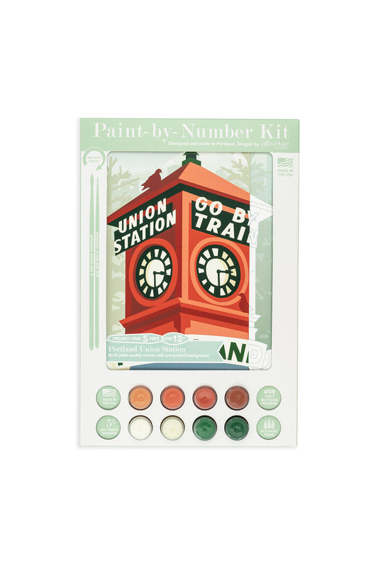 Portland Union Station | 8x10 paint-by-number kit - Elle Crée