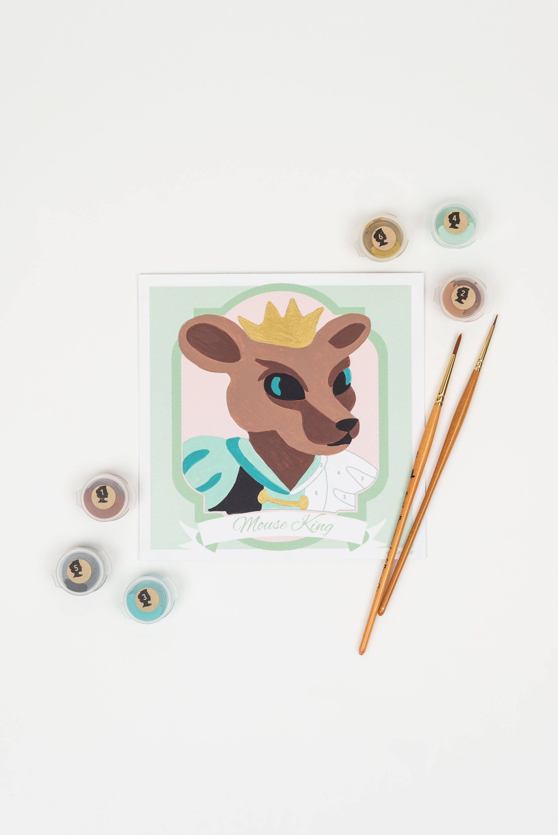 Nutcracker Mouse King | 6x6 mini paint-by-number kit - Elle Crée