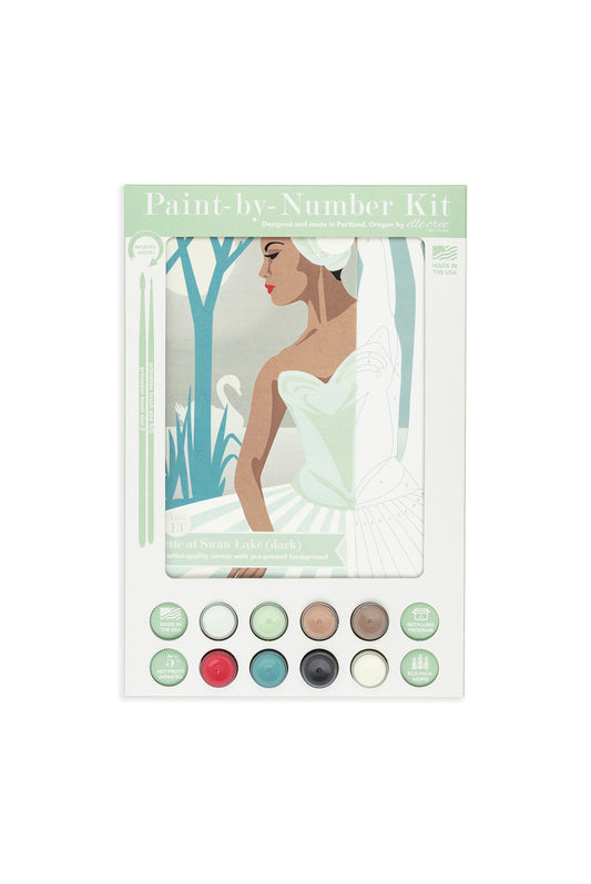 Odette at Swan Lake | 8x10 paint-by-number kit - Elle Crée