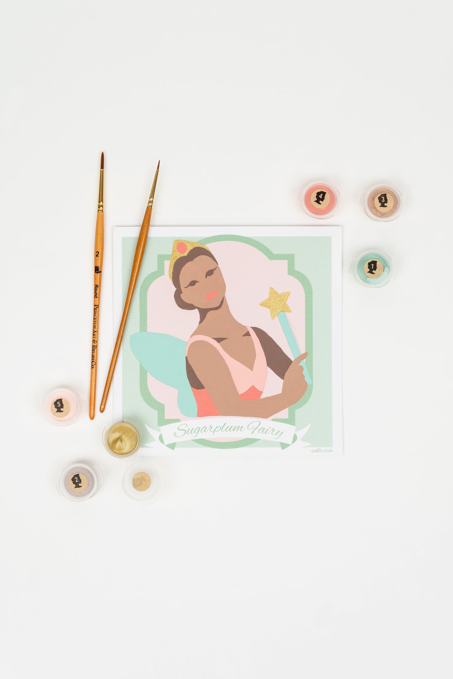 Nutcracker Sugarplum Fairy | 6x6 mini paint-by-number kit - Elle Crée