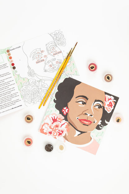 Coretta Scott King | 6x6 mini paint-by-number kit - Elle Crée