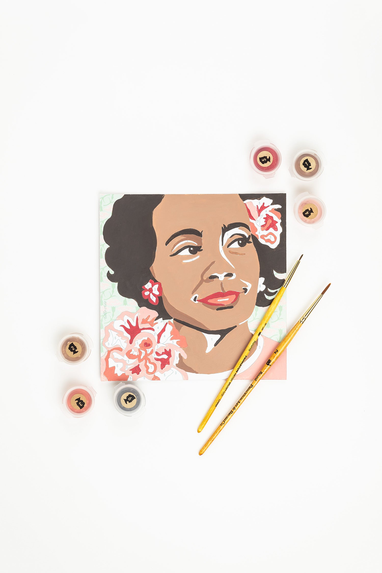 Coretta Scott King | 6x6 mini paint-by-number kit - Elle Crée