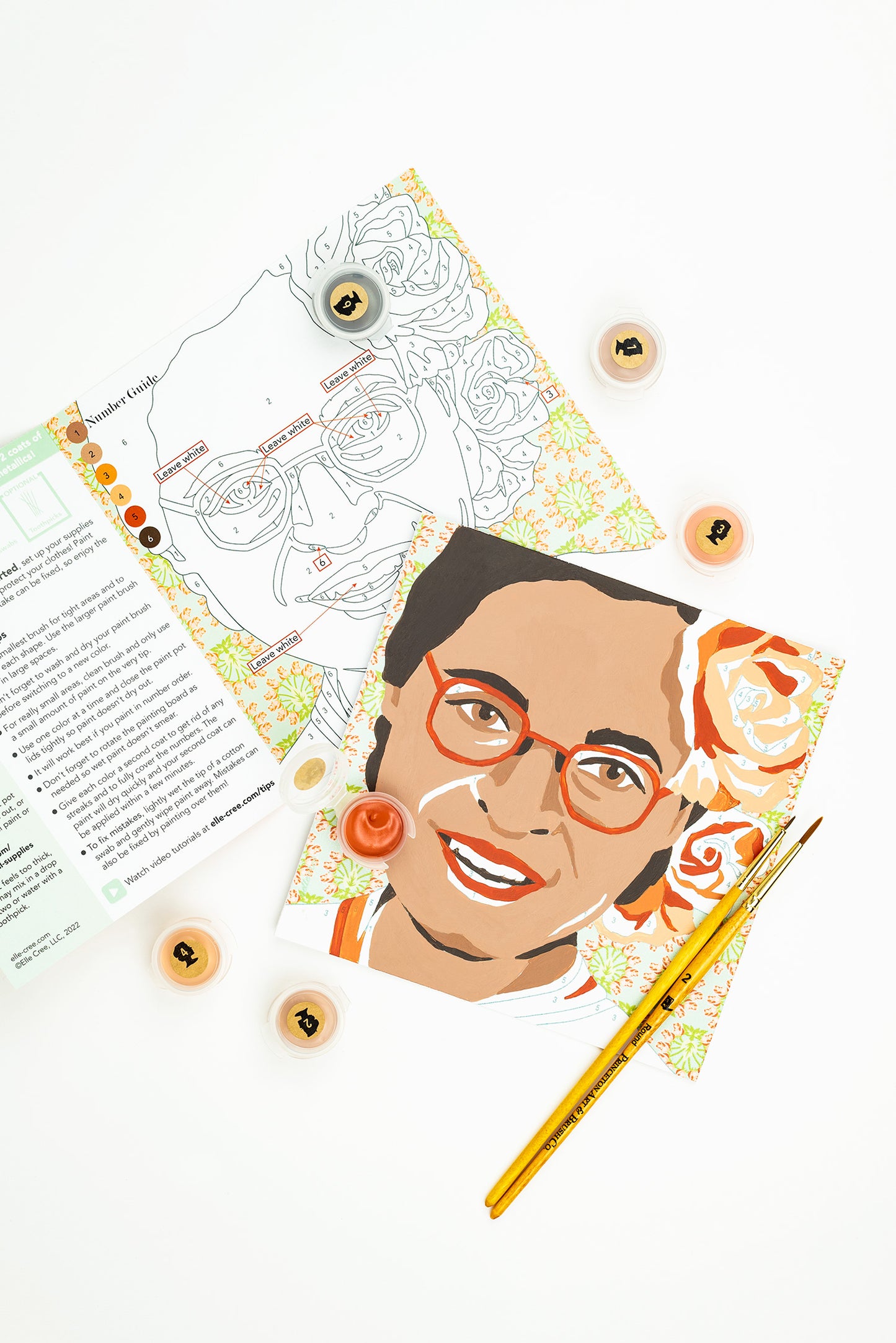 Rosa Parks | 6x6 mini paint-by-number kit - Elle Crée