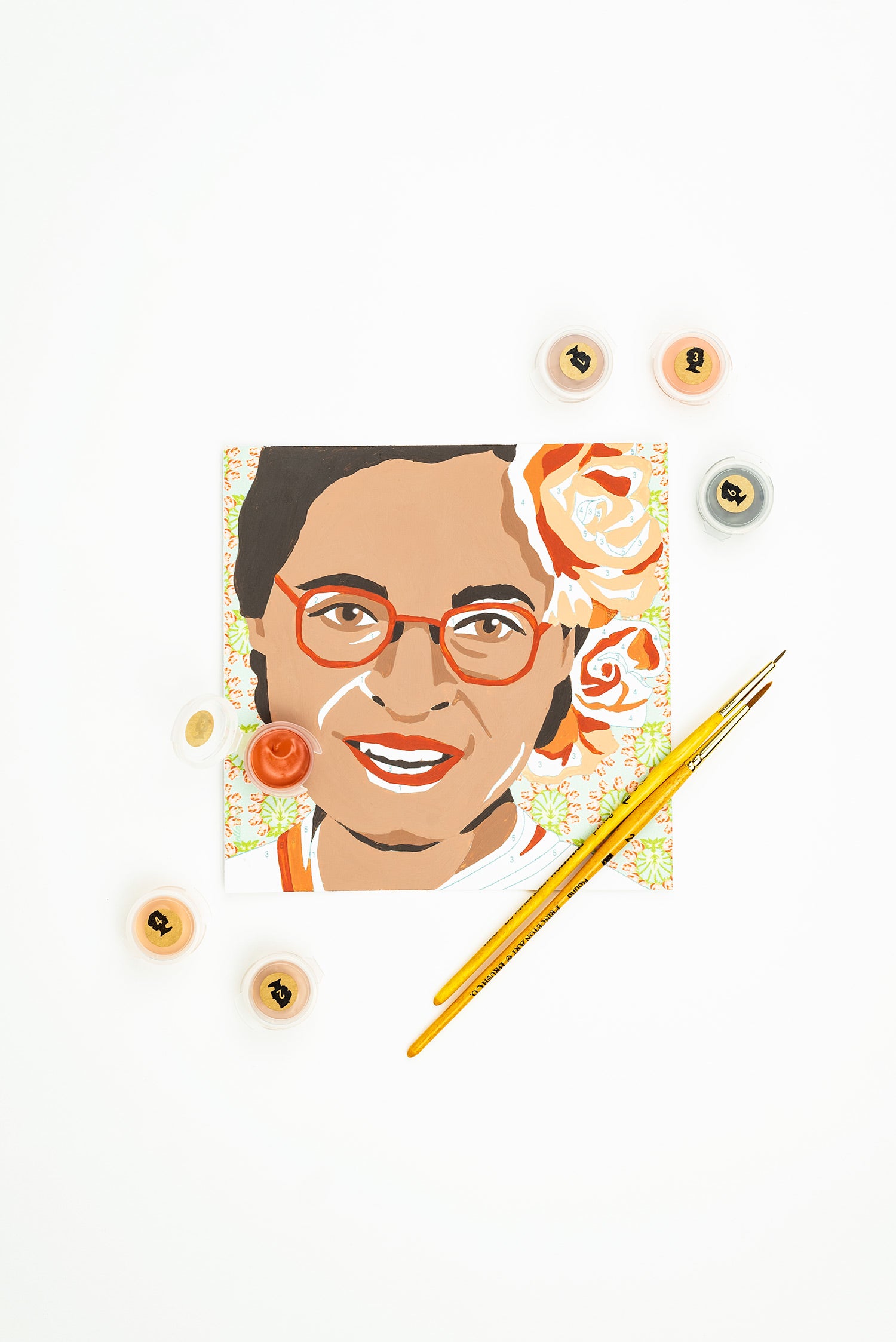 Rosa Parks | 6x6 mini paint-by-number kit - Elle Crée