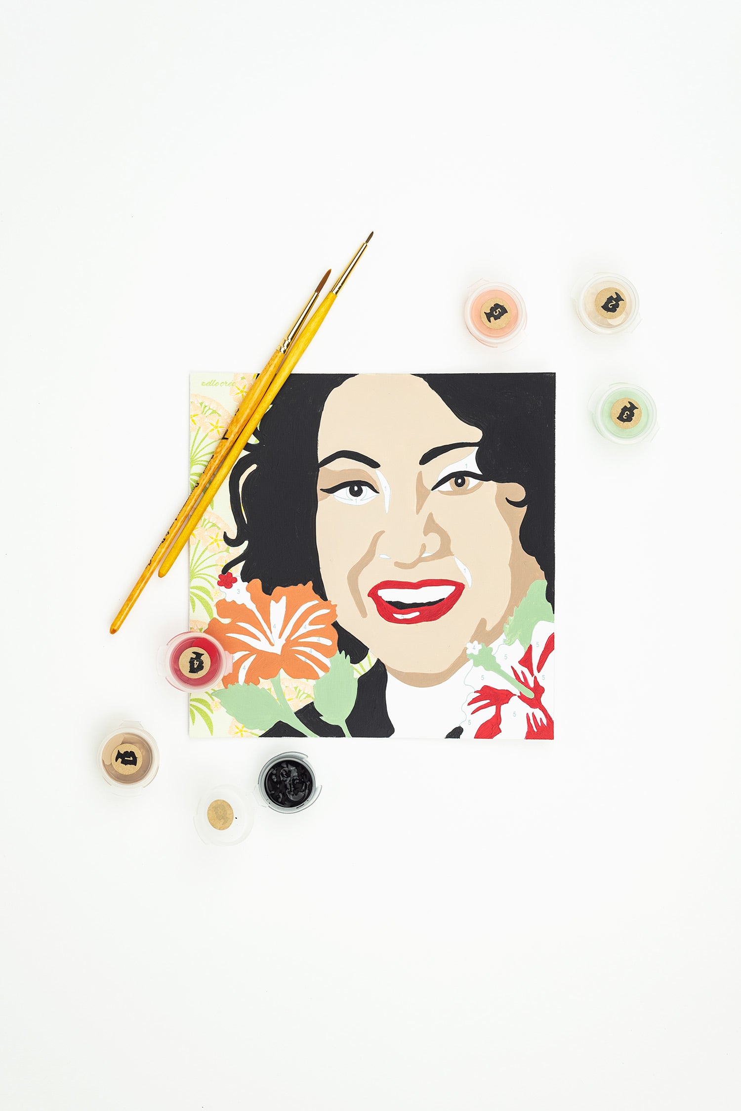 Sonia Sotomayor | 6x6 mini paint-by-number kit - Elle Crée