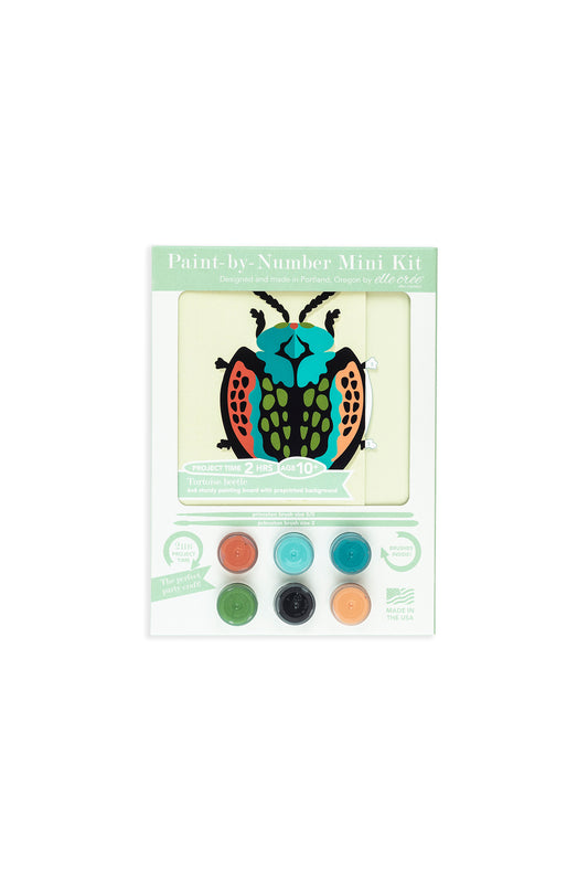 Tortoise Beetle | 6x6 mini paint-by-number kit - Elle Crée