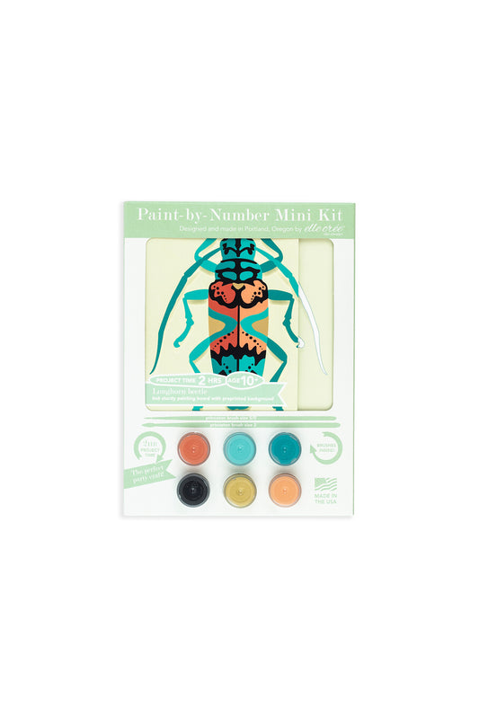 Longhorn Beetle | 6x6 mini paint-by-number kit - Elle Crée