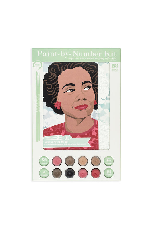 Coretta Scott King | 8x10 paint-by-number kit - Elle Crée