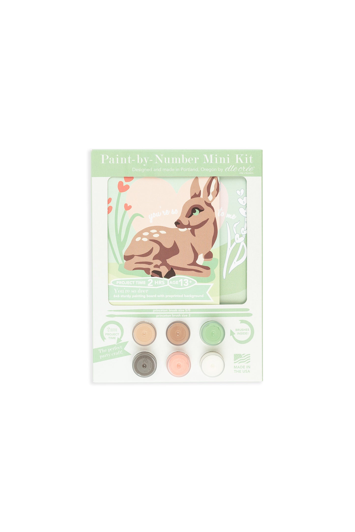 You're So Deer | 6x6 mini paint-by-number kit - Elle Crée