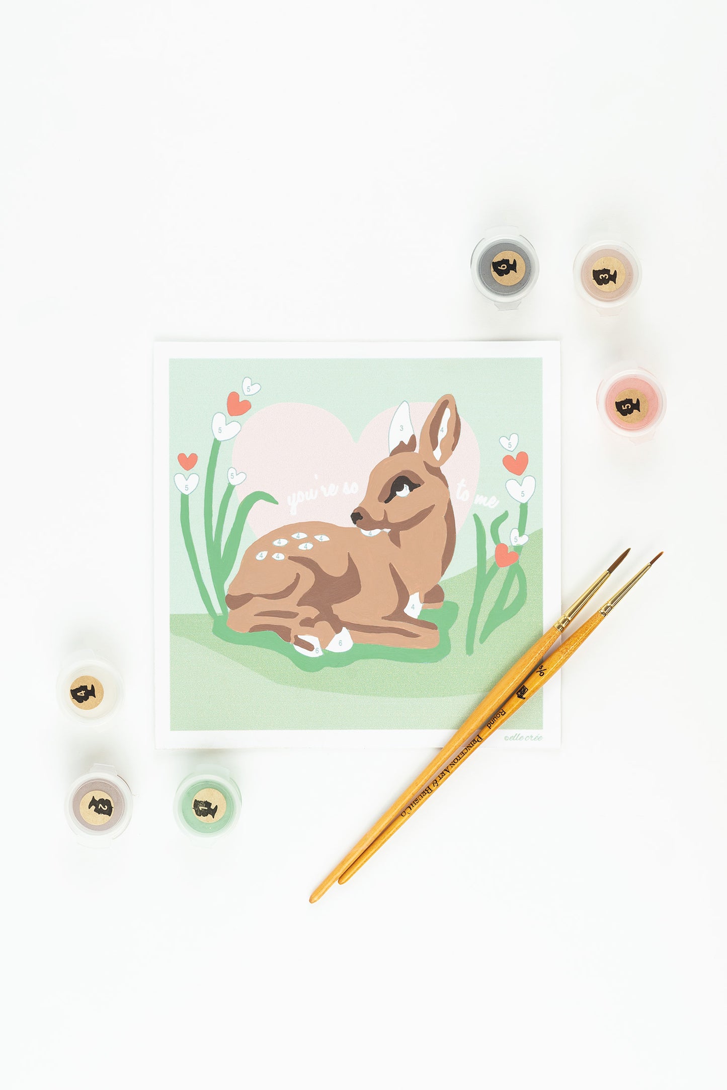 You're So Deer | 6x6 mini paint-by-number kit - Elle Crée