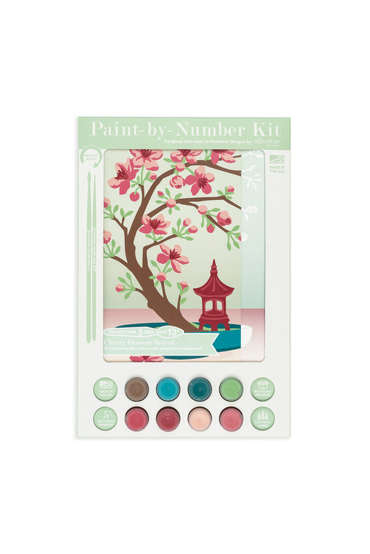 Cherry Blossom Bonsai | 8x10 paint-by-number kit - Elle Crée