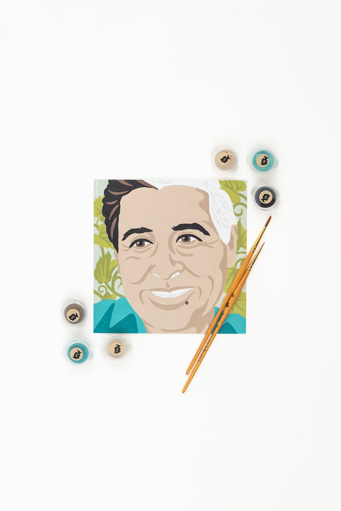 Cesar Chavez | 6x6 mini paint-by-number kit - Elle Crée