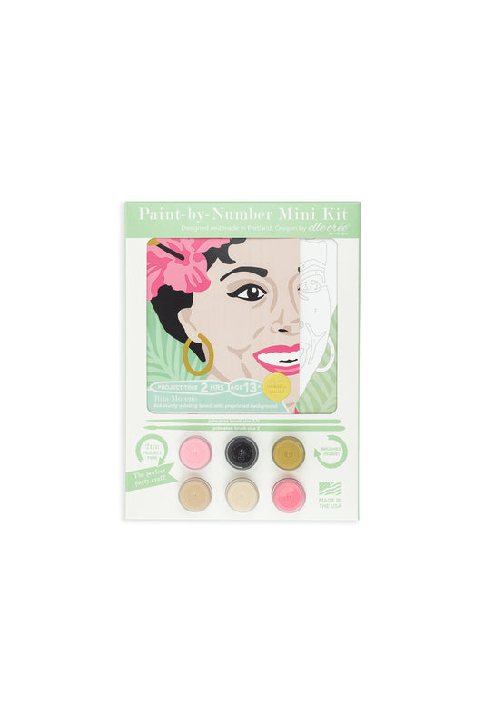 Rita Moreno | 6x6 mini paint-by-number kit - Elle Crée