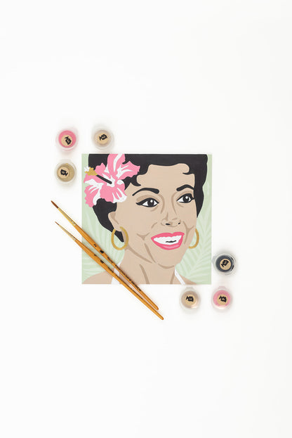 Rita Moreno | 6x6 mini paint-by-number kit - Elle Crée