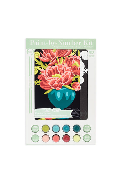 Peonies in Vase | 8x10 paint-by-number kit - Elle Crée