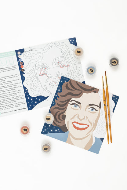 Ellen Ochoa | 6x6 mini paint-by-number kit - Elle Crée