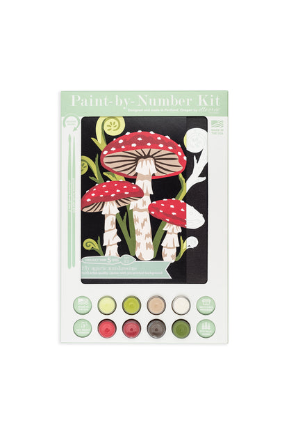 Fly Agaric Mushrooms | 8x10 paint-by-number kit - Elle Crée