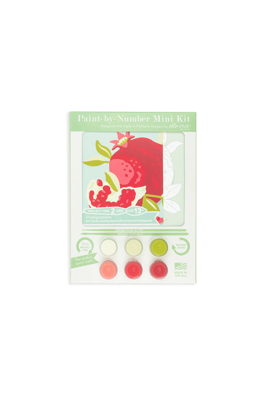 Pomegranates  | 6x6 mini paint-by-number kit - Elle Crée