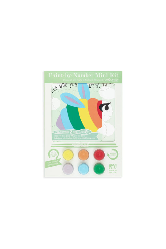 Kids Pride Bee | 6x6 mini paint-by-number kit - Elle Crée