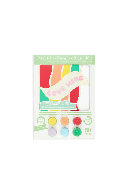 Kids Pride Love Wins | 6x6 mini paint-by-number kit - Elle Crée