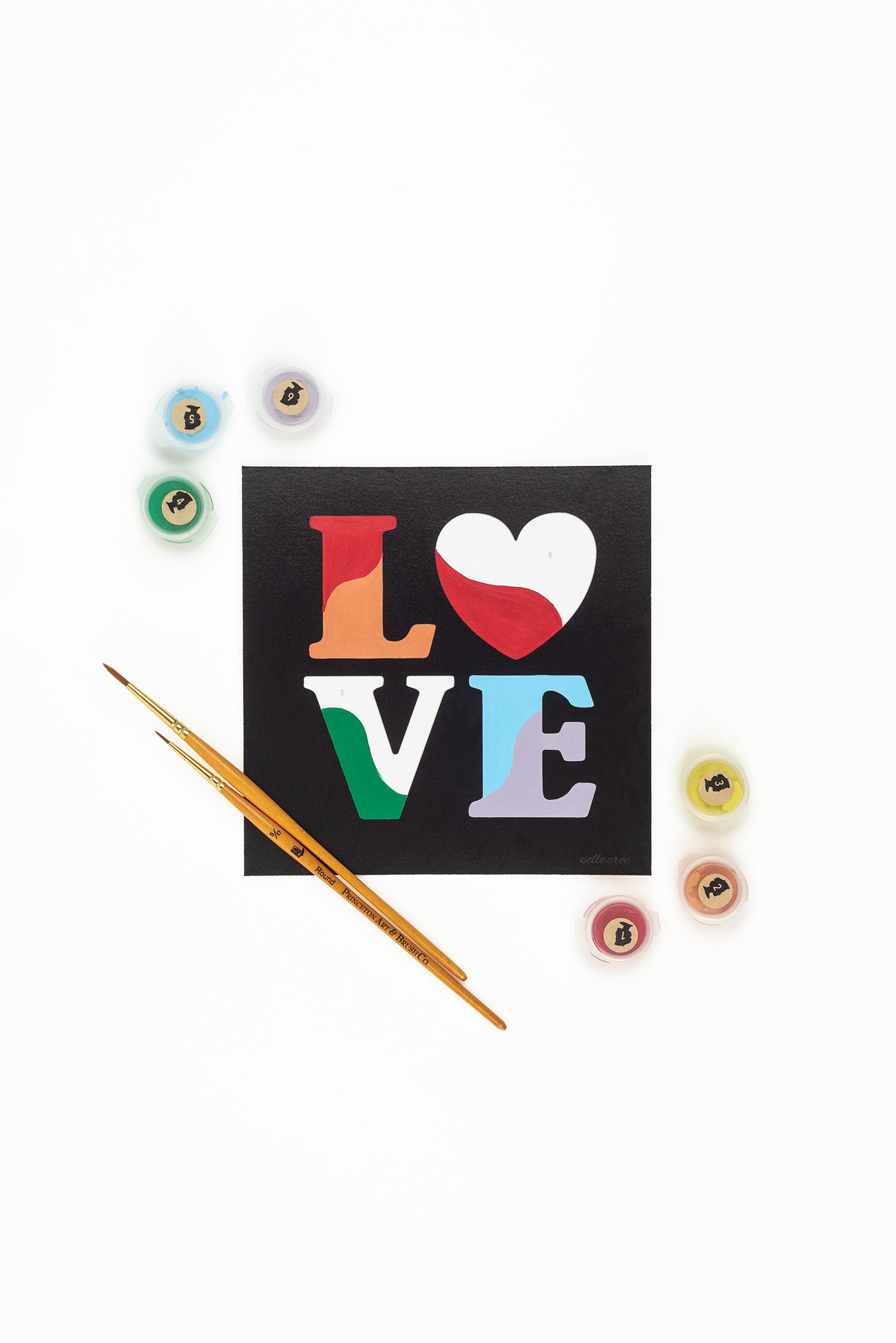 Kids Pride LOVE | 6x6 mini paint-by-number kit - Elle Crée