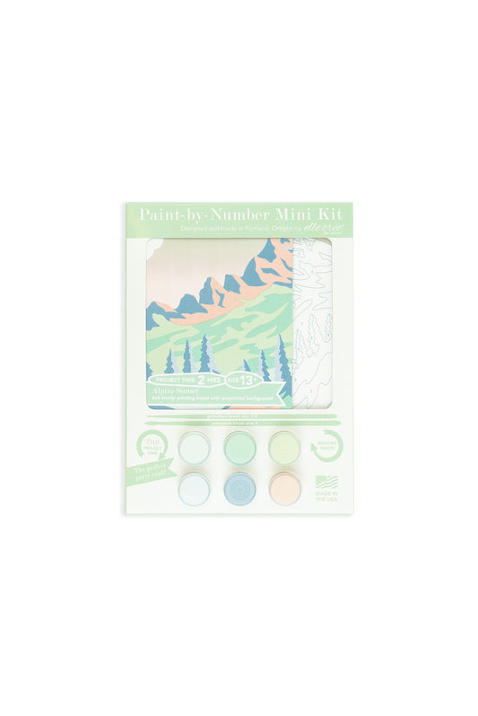 Alpine Sunset | 6x6 mini paint-by-number kit - Elle Crée