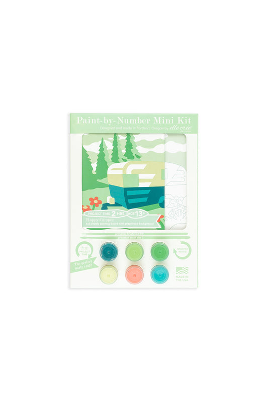 Happy Camper | 6x6 mini paint-by-number kit - Elle Crée