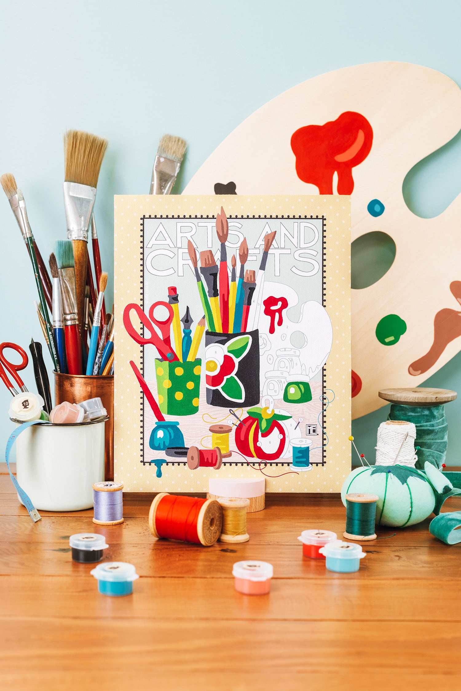 Mary's Craft Table | Mary Engelbreit 8x10 paint-by-number kit - Elle Crée