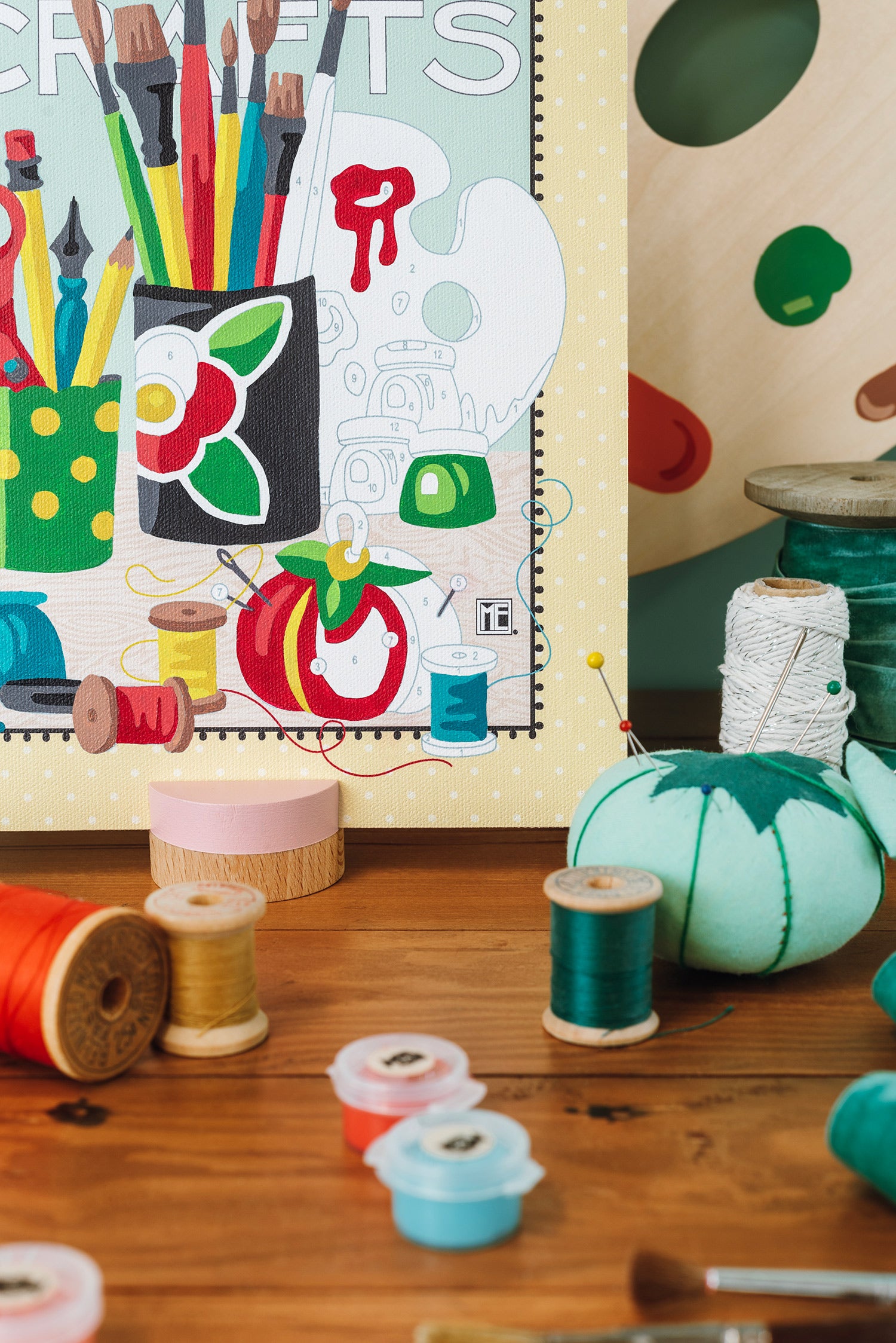 Mary's Craft Table | Mary Engelbreit 8x10 paint-by-number kit - Elle Crée