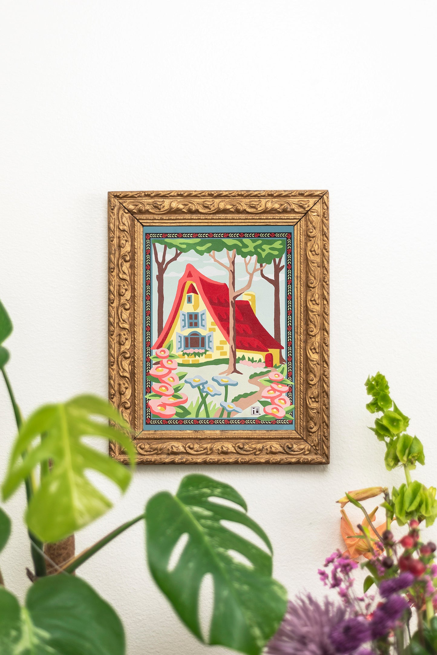 Breit Cottage | Mary Engelbreit 8x10 paint-by-number kit - Elle Crée